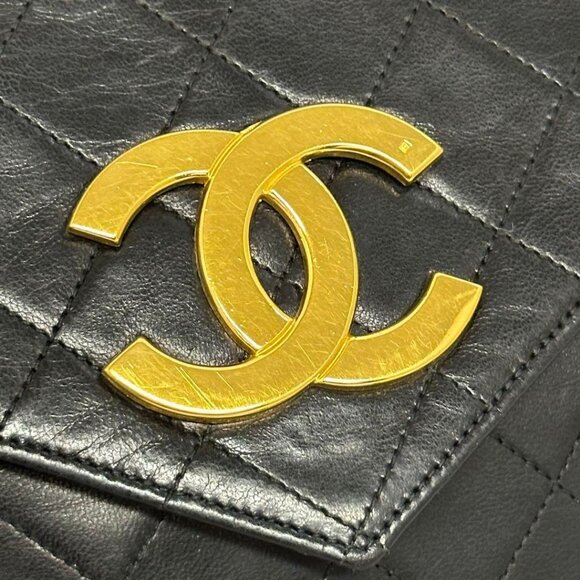 CHANEL Vintage Flap Bag Matelasse Quilted Lambskin Shoulder Chain Tote - Picture 8 of 15
